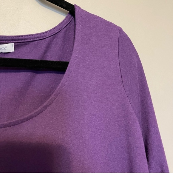 Dreams Co Maxi Dress Size 18/20 Purple Scoop Neck Bell Sleeve Empire Waist - Picture 2 of 8